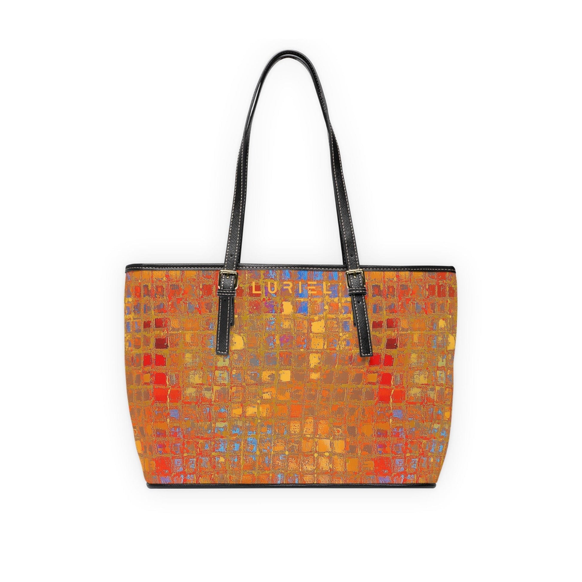 Bags 16" x 10" / Black Golden Beauty Women's Vegan Leather Tote Bag