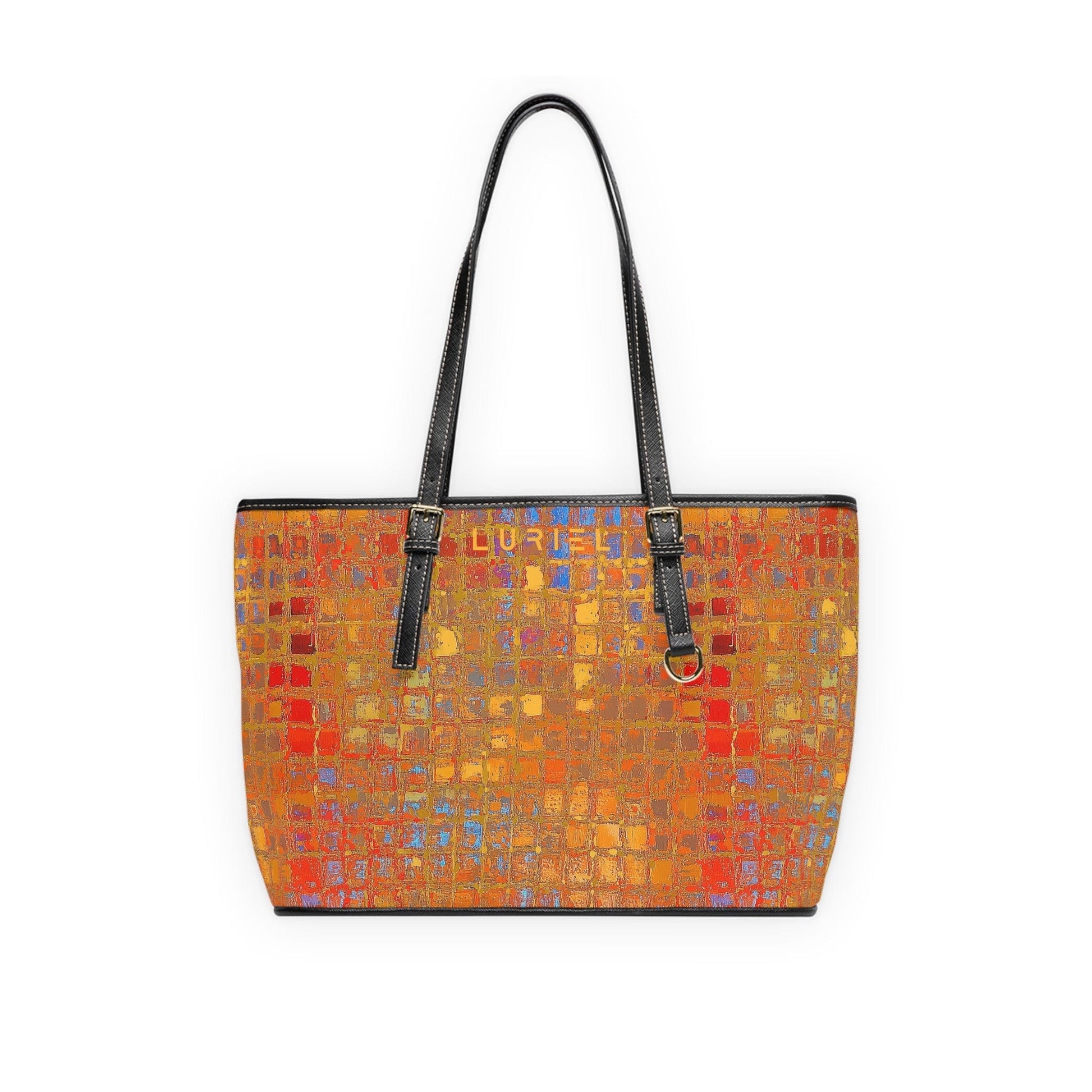 Bags 16" x 10" / Black Golden Beauty Women's Vegan Leather Tote Bag