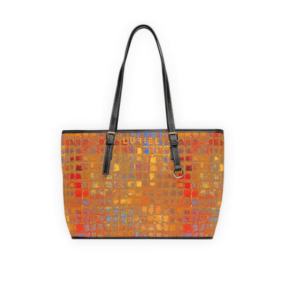 Bags 16" x 10" / Black Golden Beauty Women's Vegan Leather Tote Bag