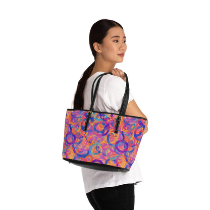 Bags 16" x 10" / Black Life Lessons Women's Vegan Leather Tote Bag