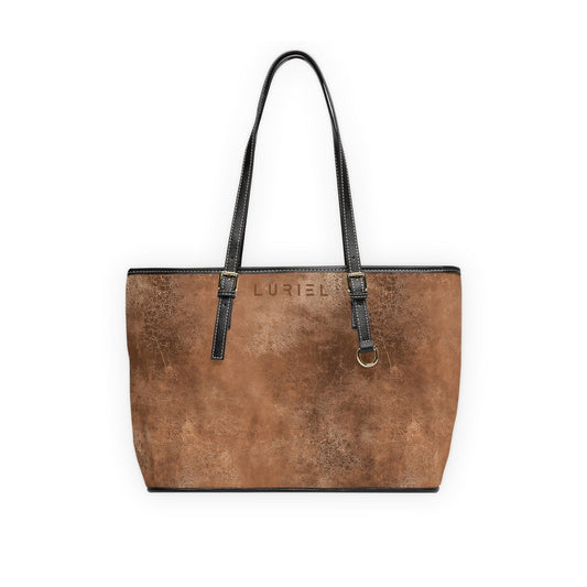 Bags 16" x 10" / Black Marble Leather Women's Vegan Leather Tote Bag