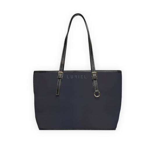 Bags 16" x 10" / Black Midnight Blue Leather Women's Vegan Leather Tote Bag