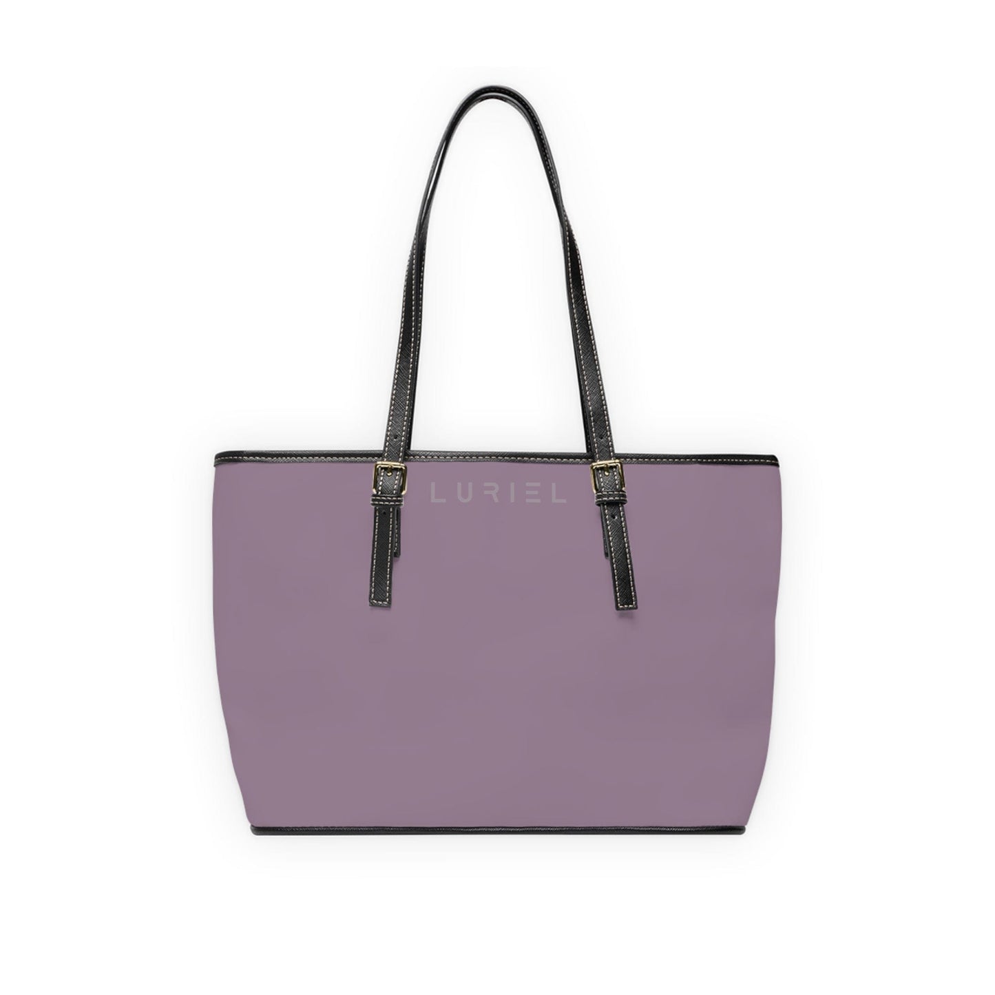 Bags 16" x 10" / Black Mobster Purple Grey Women's Vegan Leather Tote Bag