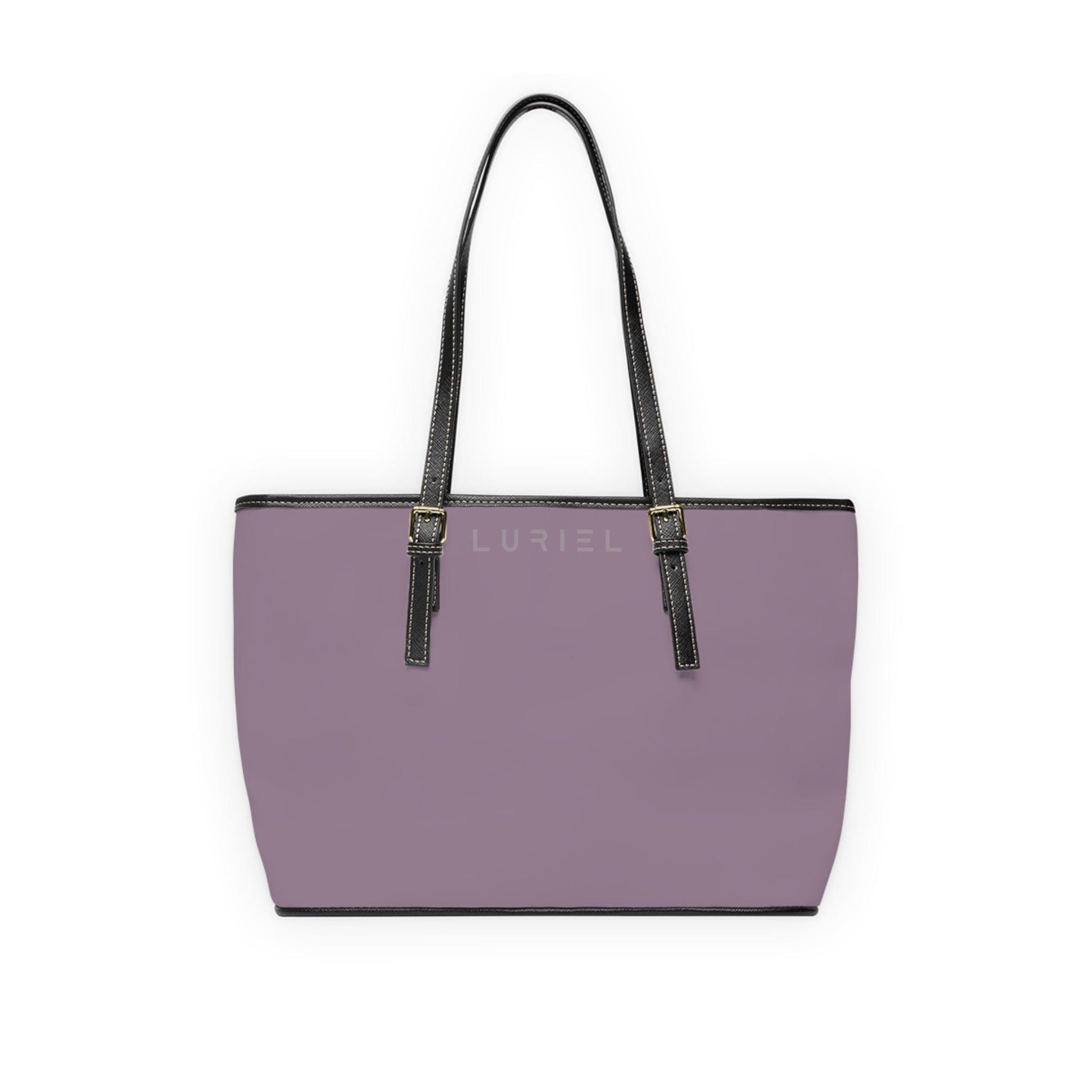Bags 16" x 10" / Black Mobster Purple Grey Women's Vegan Leather Tote Bag
