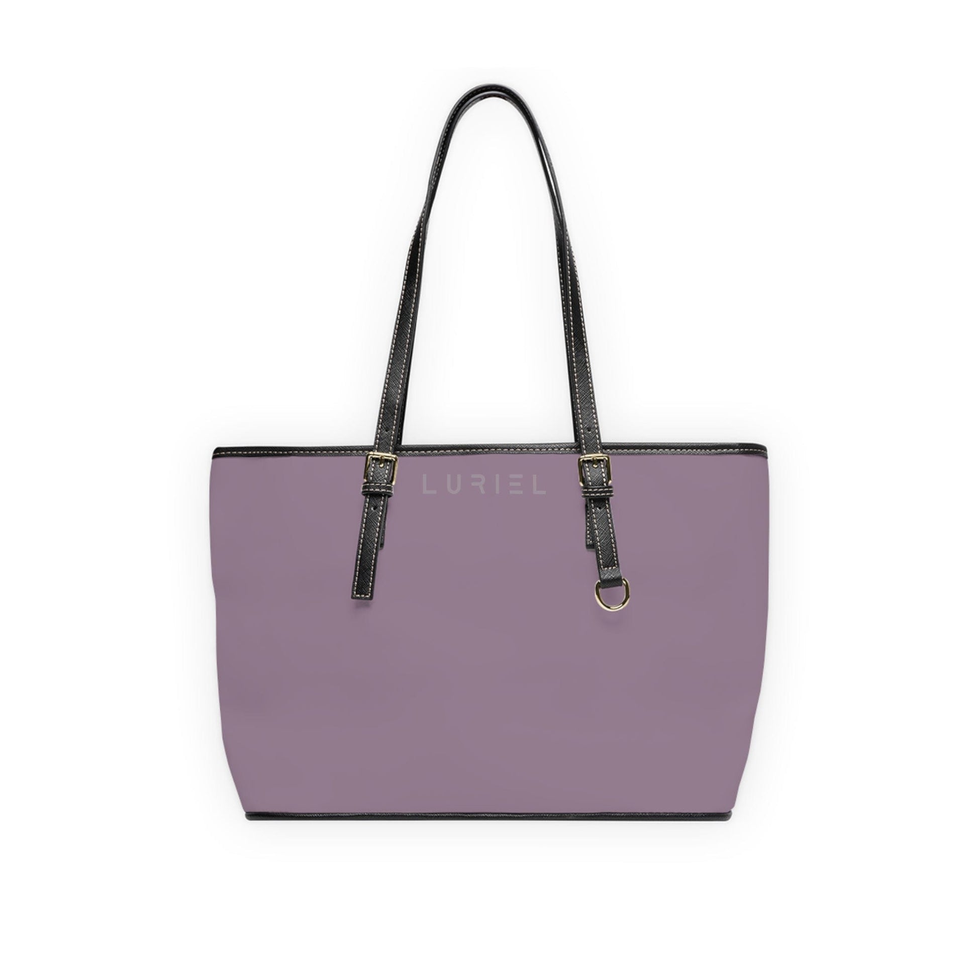 Bags 16" x 10" / Black Mobster Purple Grey Women's Vegan Leather Tote Bag