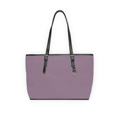 Bags 16" x 10" / Black Mobster Purple Grey Women's Vegan Leather Tote Bag