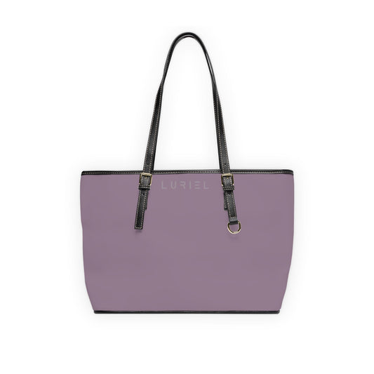 Bags 16" x 10" / Black Mobster Purple Grey Women's Vegan Leather Tote Bag