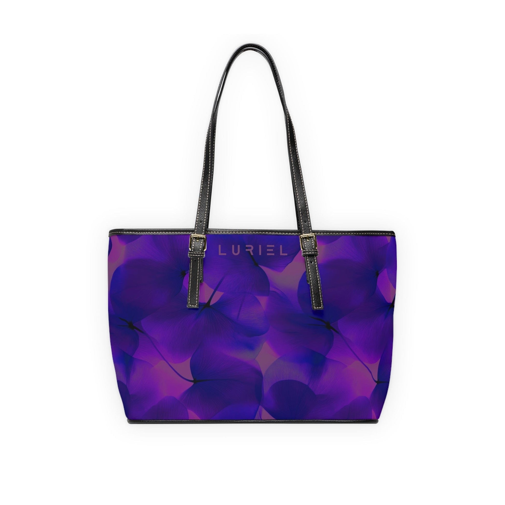 Bags 16" x 10" / Black Out of Time Women's Vegan Leather Tote Bag