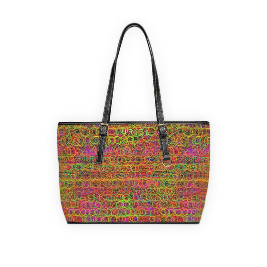 Bags 16" x 10" / Black Pink Crocodile Women's Vegan Leather Tote Bag