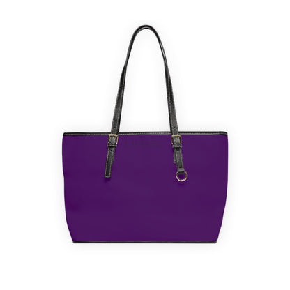 Bags 16" x 10" / Black Plum Purple Women's Vegan Leather Tote Bag