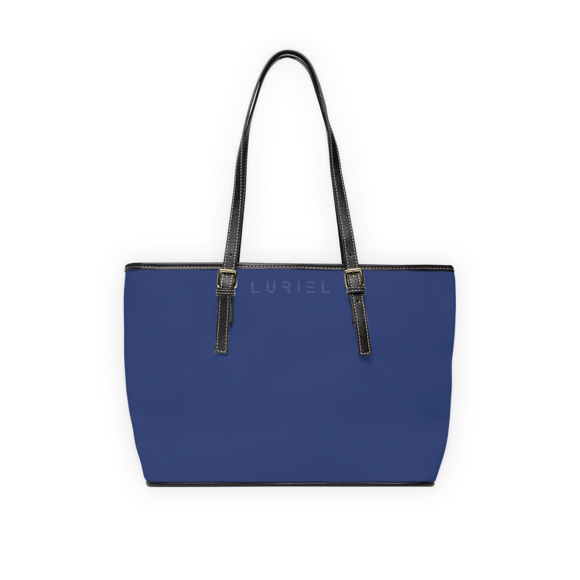 Bags 16" x 10" / Black Rhino Grey Blue Women's Vegan Leather Tote Bag