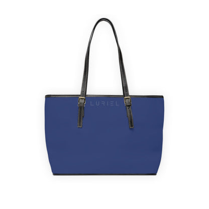 Bags 16" x 10" / Black Rhino Grey Blue Women's Vegan Leather Tote Bag