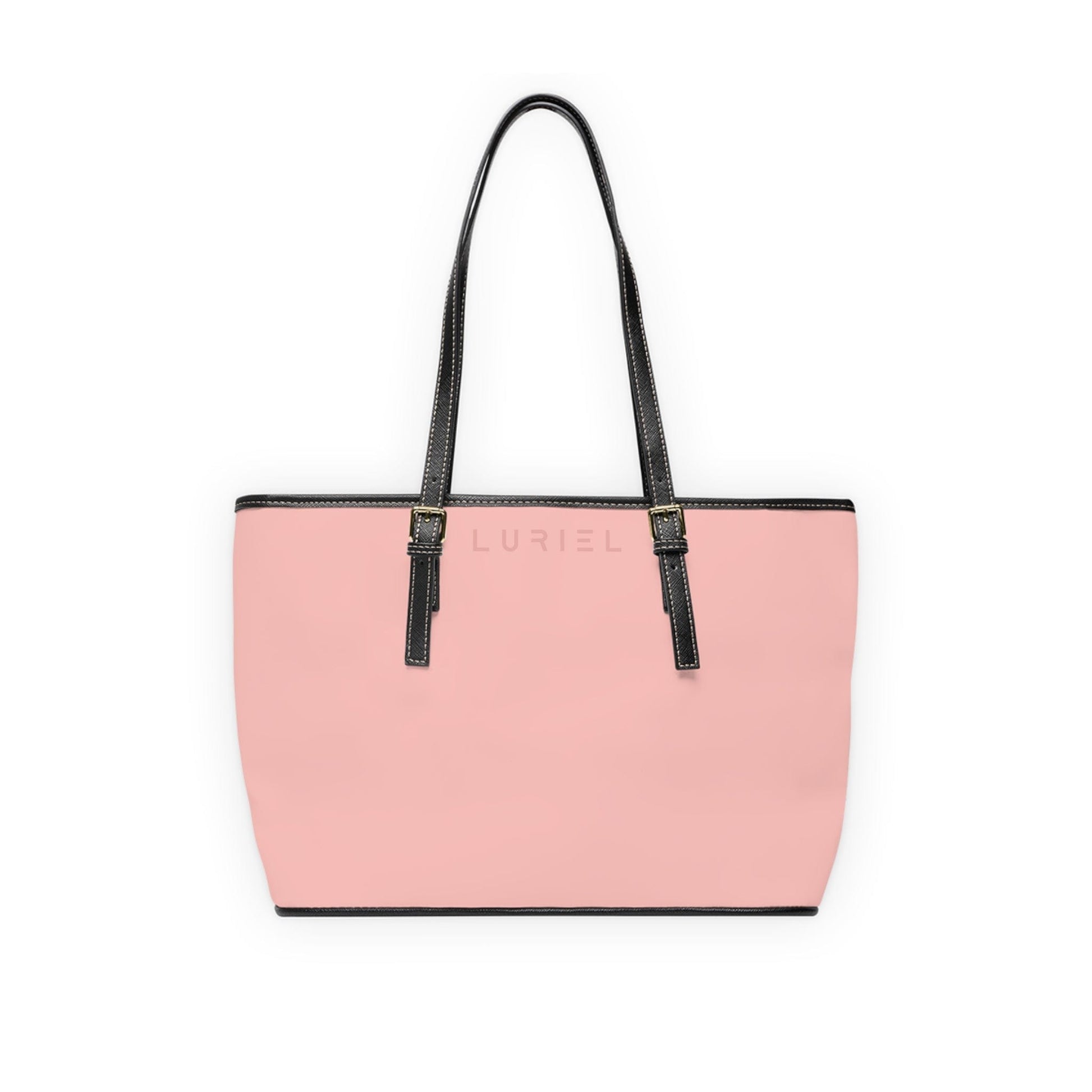 Bags 16" x 10" / Black Rose Pink Women's Vegan Leather Tote Bag