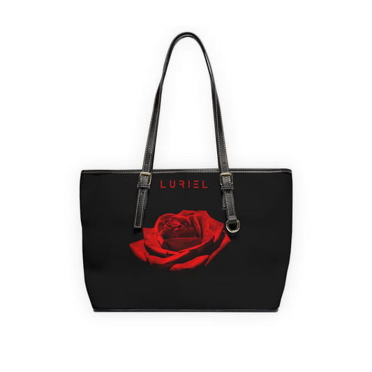 Bags 16" x 10" / Black Rose Rouge Women's Vegan Leather Tote Bag