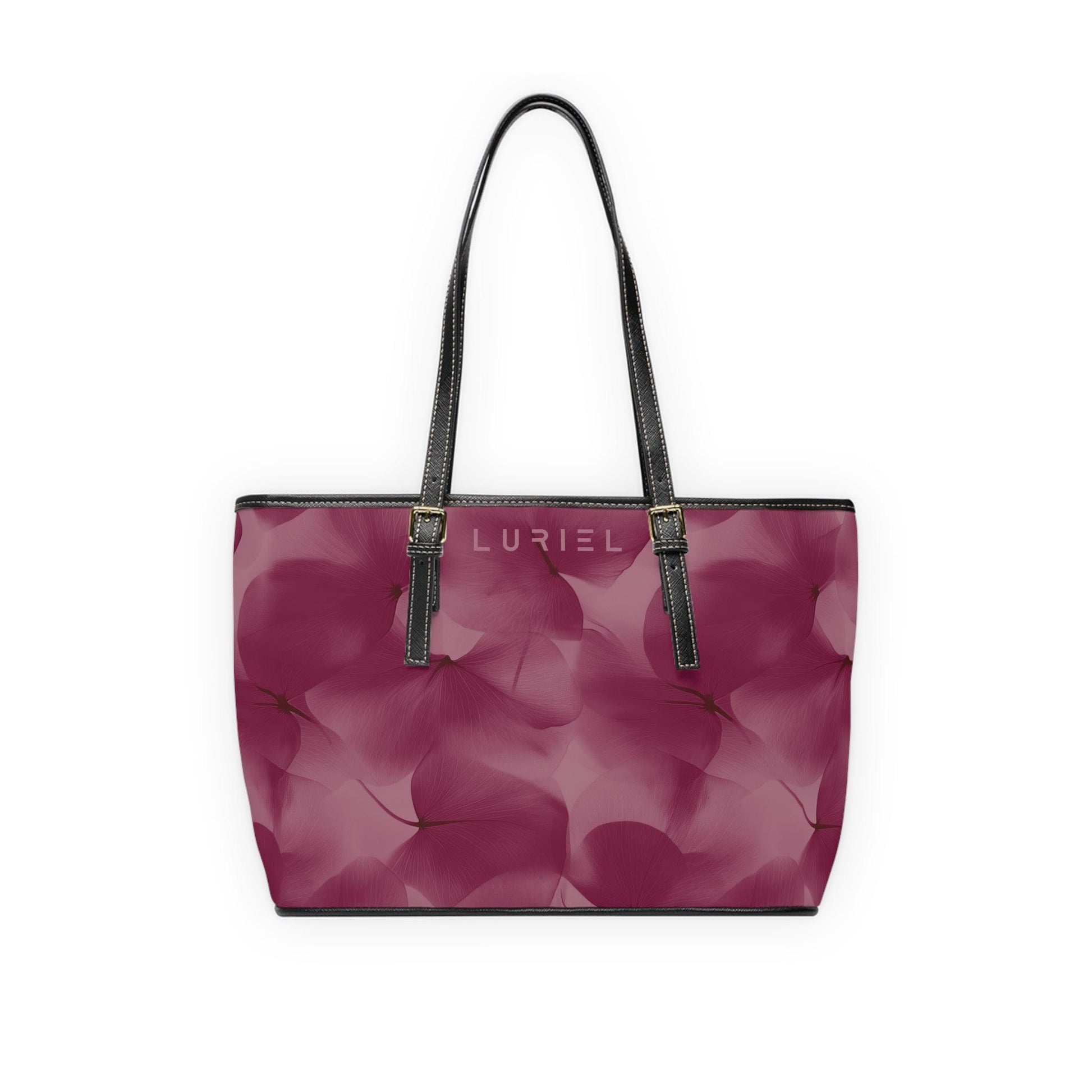 Bags 16" x 10" / Black Subtle Harmony Women's Vegan Leather Tote Bag