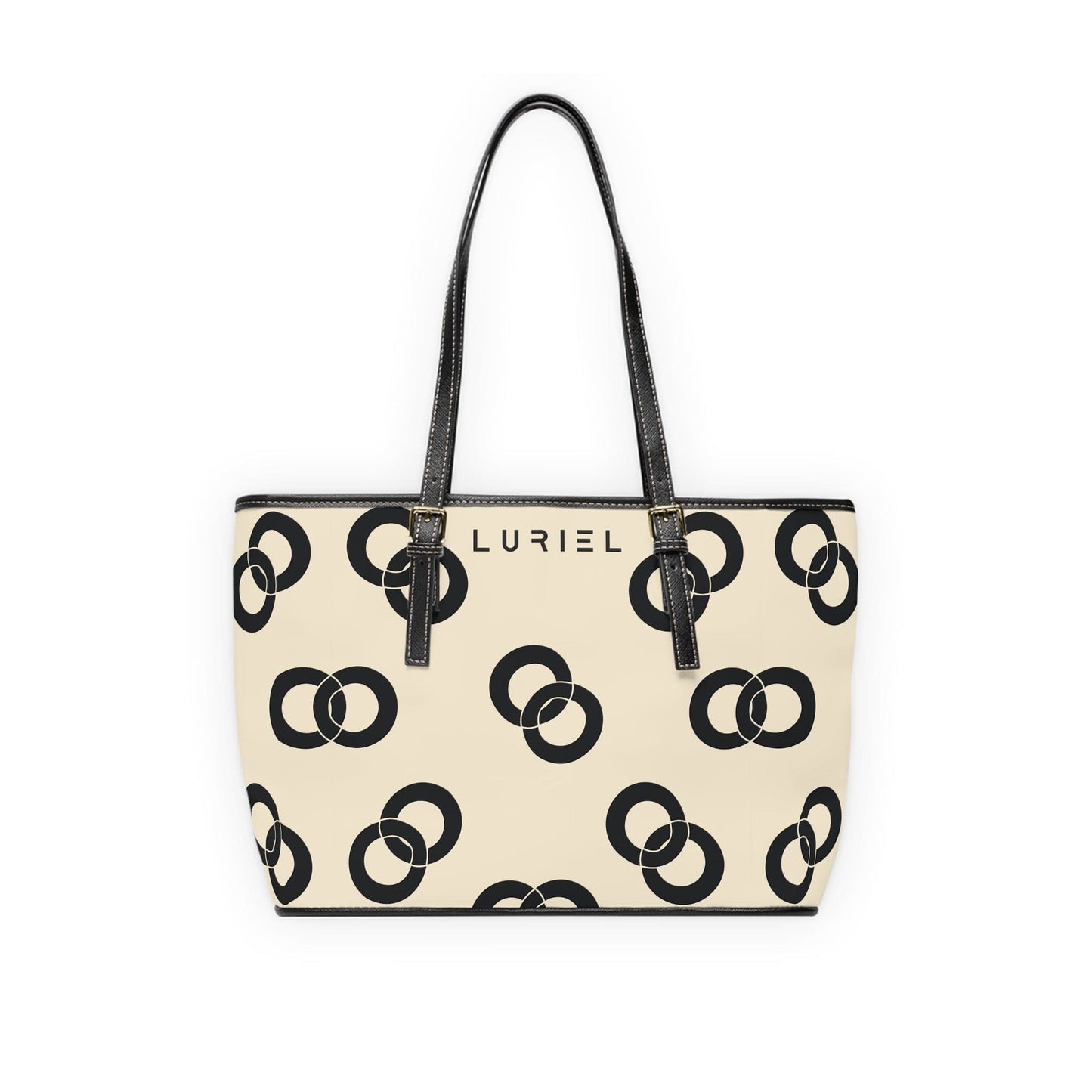 Bags 16" x 10" / Black Tied at the Hip Women's Vegan Leather Tote Bag