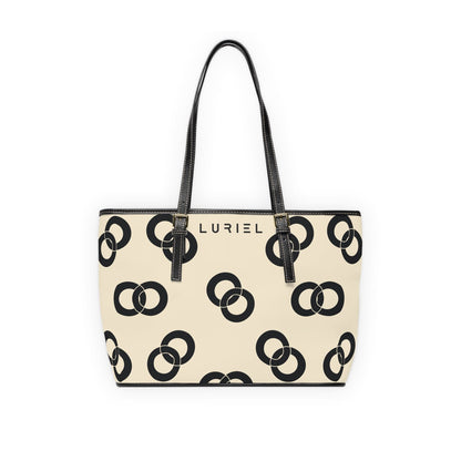 Bags 16" x 10" / Black Tied at the Hip Women's Vegan Leather Tote Bag