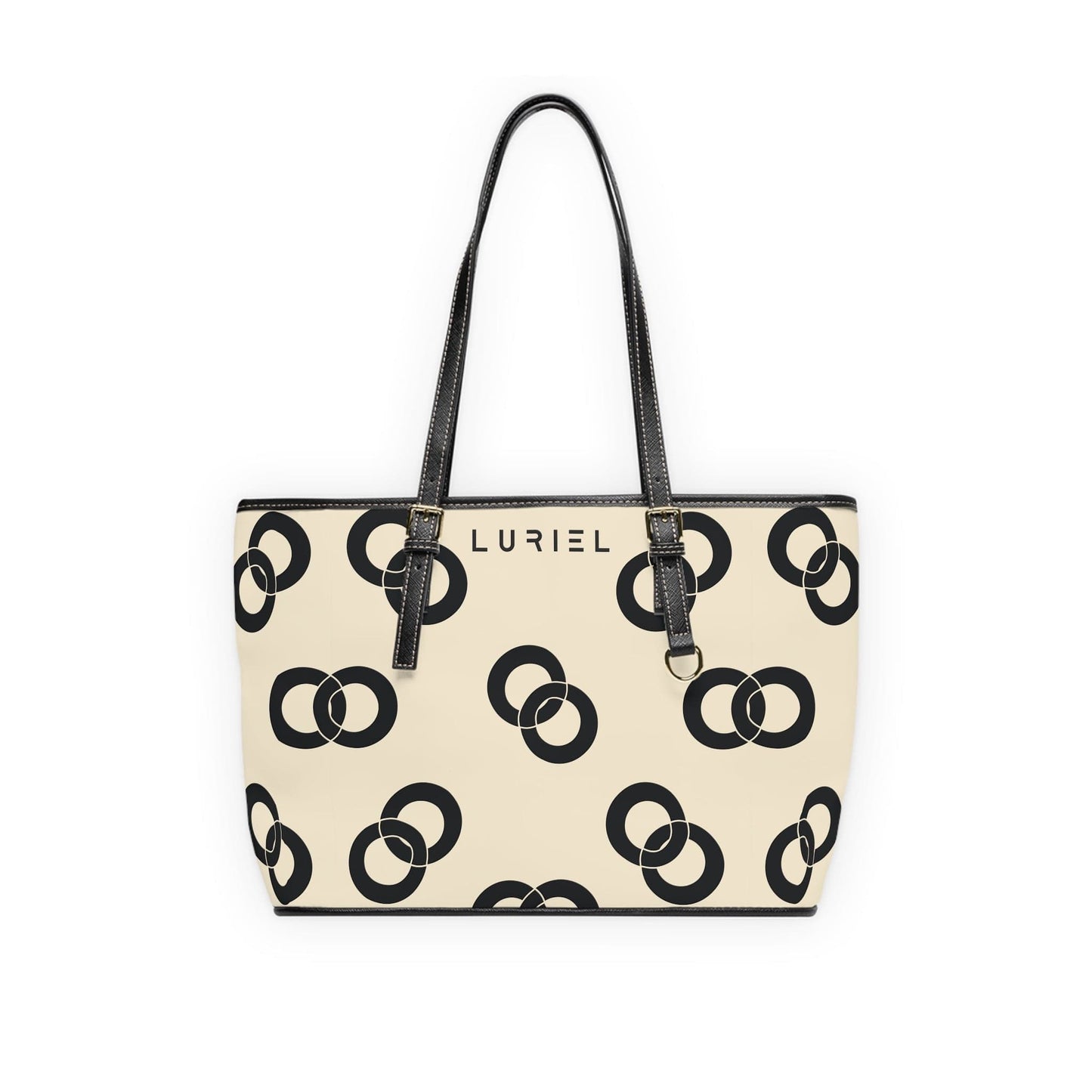 Bags 16" x 10" / Black Tied at the Hip Women's Vegan Leather Tote Bag