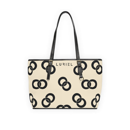 Bags 16" x 10" / Black Tied at the Hip Women's Vegan Leather Tote Bag
