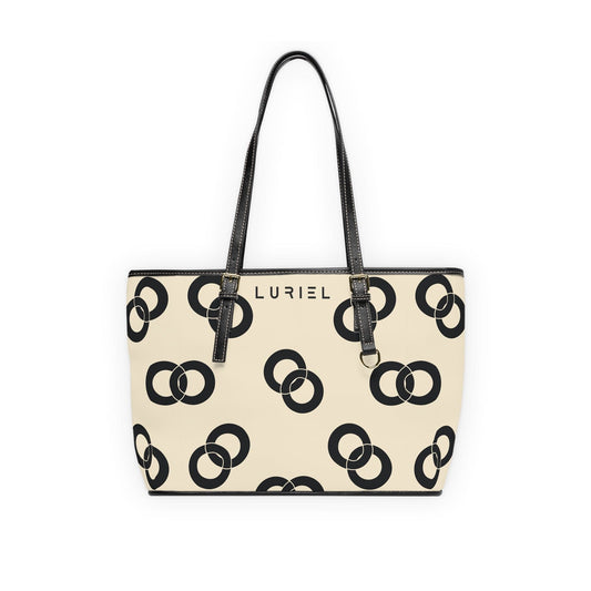 Bags 16" x 10" / Black Tied at the Hip Women's Vegan Leather Tote Bag