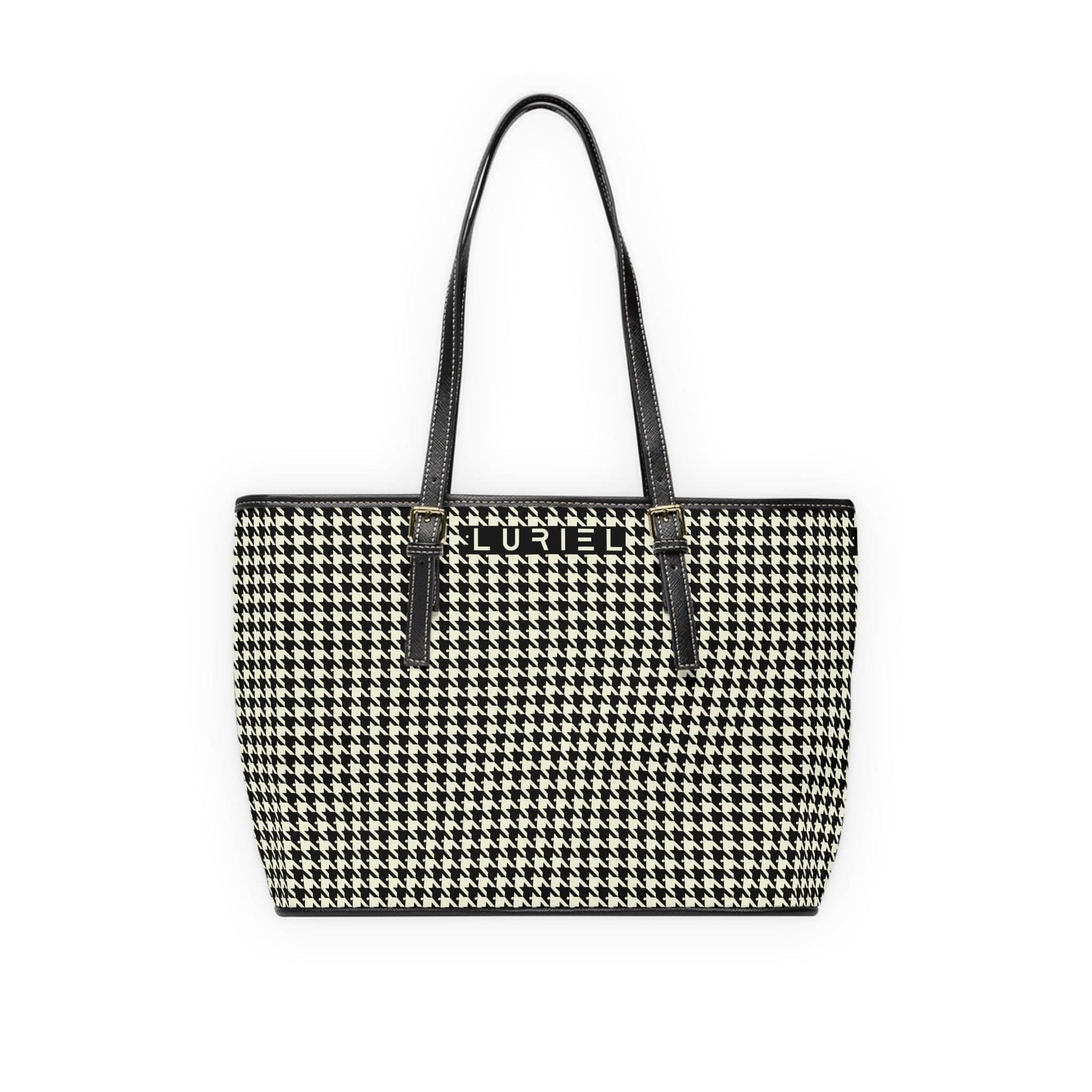 Bags 16" x 10" / Black Venice In May Women's Vegan Leather Tote Bag