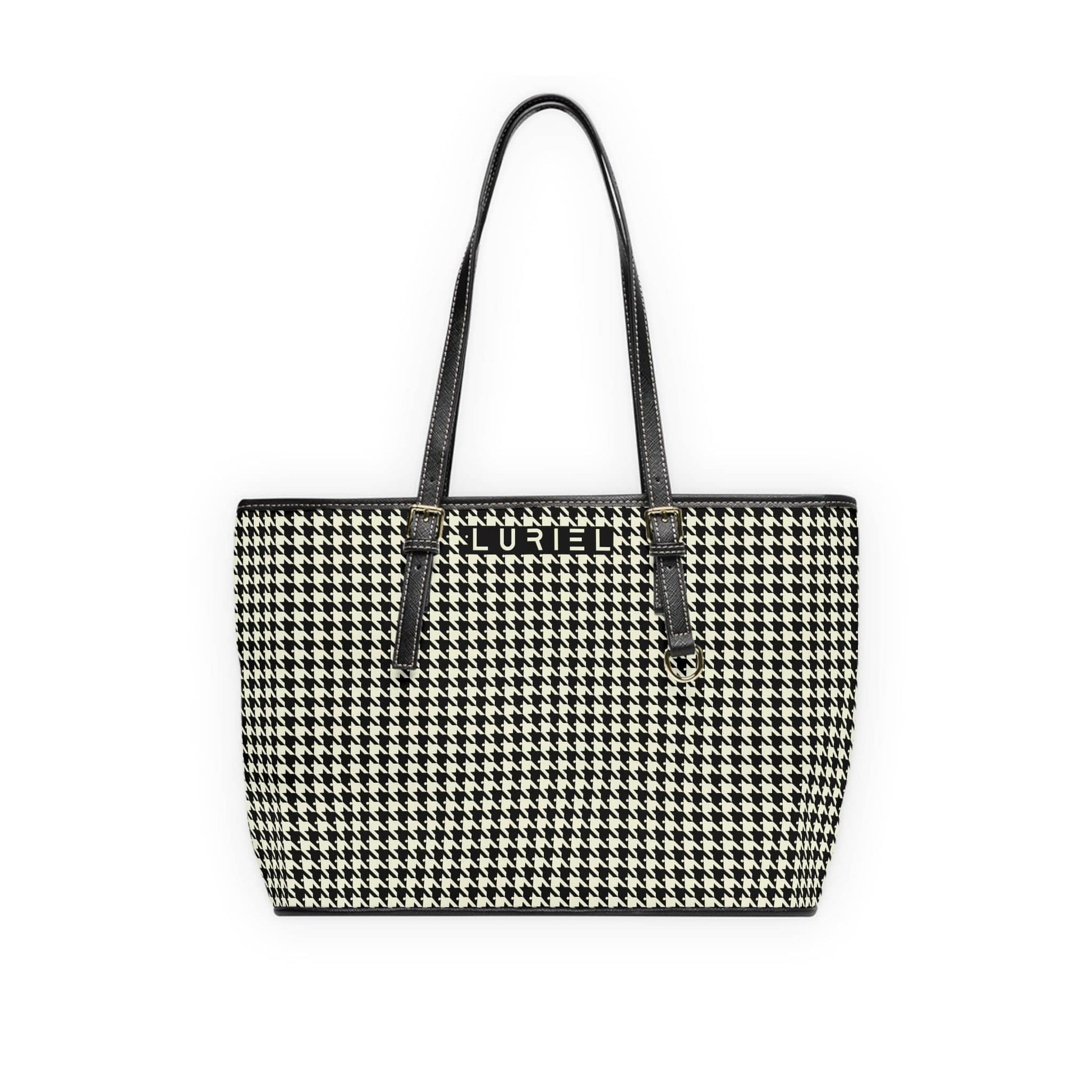 Bags 16" x 10" / Black Venice In May Women's Vegan Leather Tote Bag