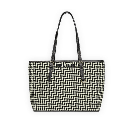 Bags 16" x 10" / Black Venice In May Women's Vegan Leather Tote Bag