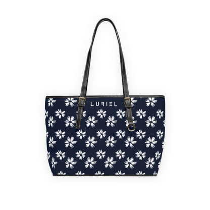 Bags 16" x 10" / Black Wildflowers Women's Vegan Leather Tote Bag