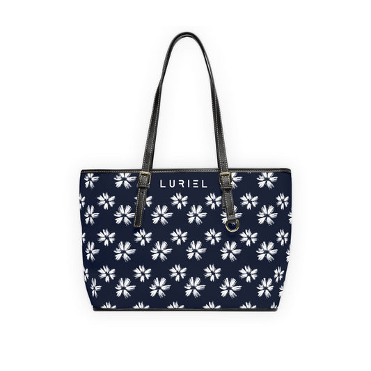 Bags 16" x 10" / Black Wildflowers Women's Vegan Leather Tote Bag