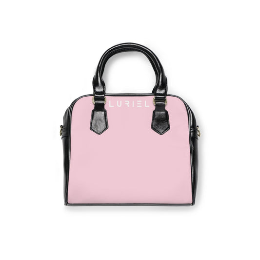 Bags 9.45" x 8.27" / Black Baby Pink Women's Vegan Leather Shoulder Bag
