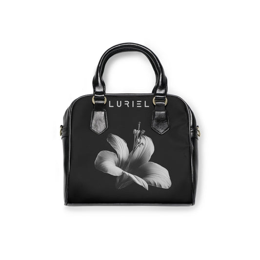 Bags 9.45" x 8.27" / Black Classically Hawaiian Women's Vegan Leather Shoulder Bag