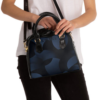 Bags 9.45" x 8.27" / Black Dark Shades Women's Vegan Leather Shoulder Bag