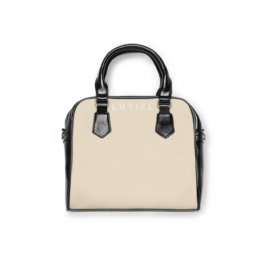 Bags 9.45" x 8.27" / Black Double Spanish White Women's Vegan Leather Shoulder Bag