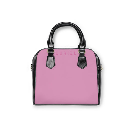 Bags 9.45" x 8.27" / Black Light Mauve Women's Vegan Leather Shoulder Bag