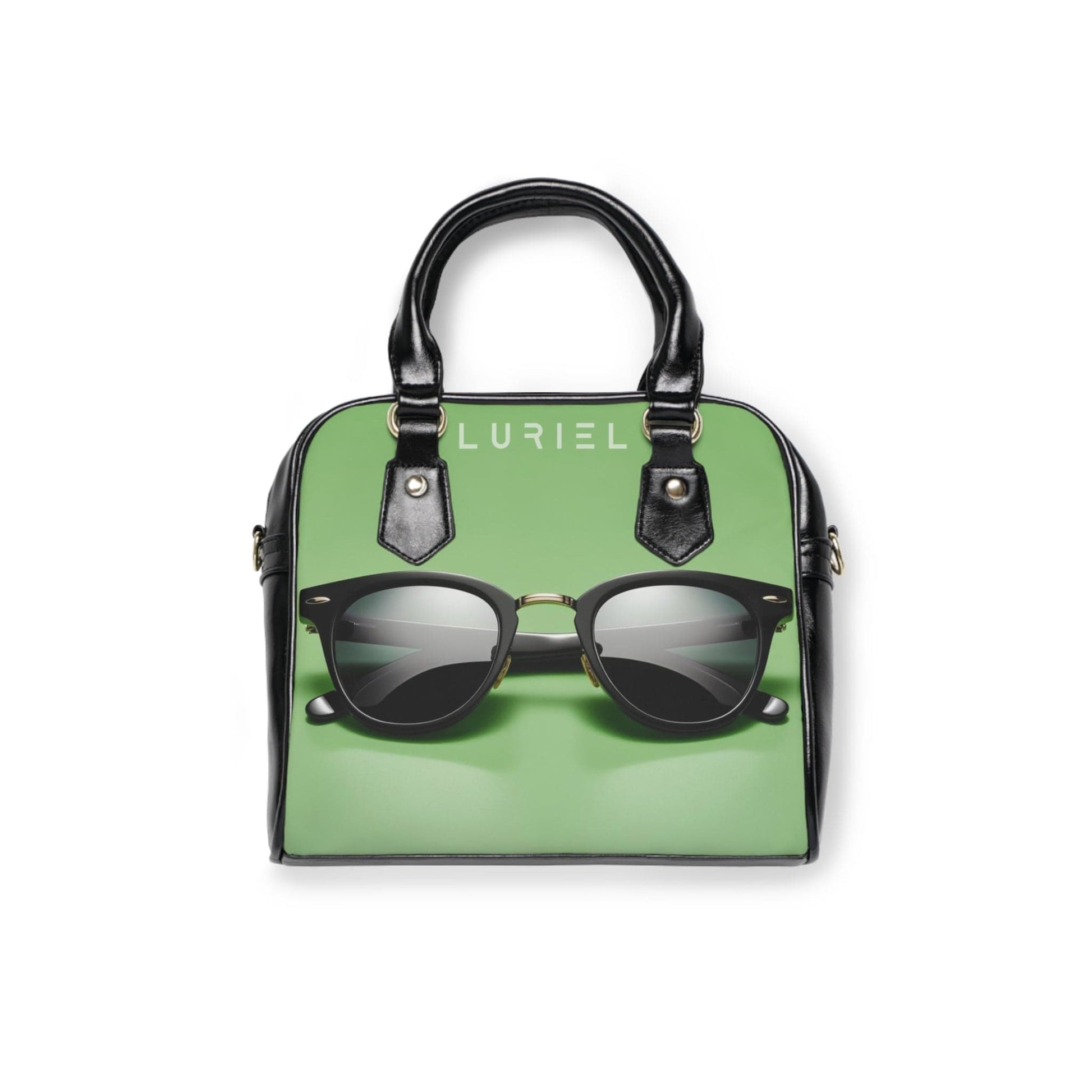 Bags 9.45" x 8.27" / Black Little Green Bag Women's Vegan Leather Shoulder Bag