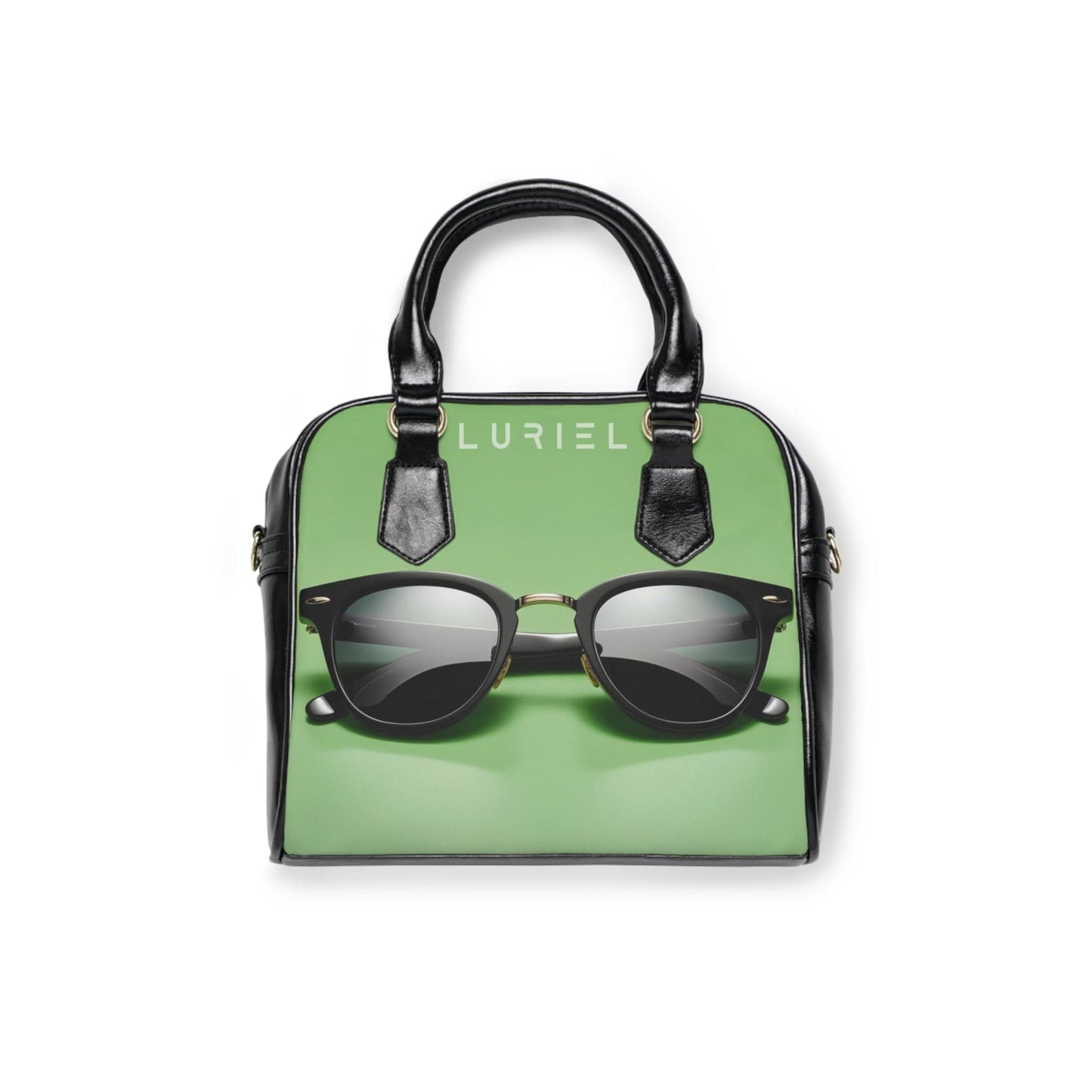 Bags 9.45" x 8.27" / Black Little Green Bag Women's Vegan Leather Shoulder Bag