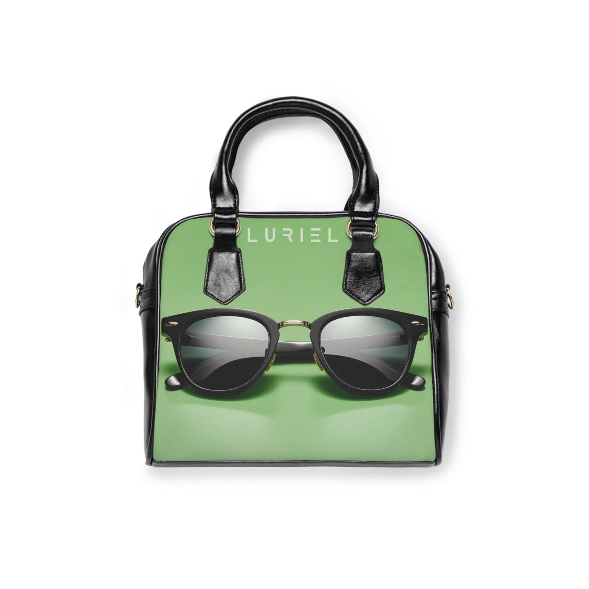 Bags 9.45" x 8.27" / Black Little Green Bag Women's Vegan Leather Shoulder Bag
