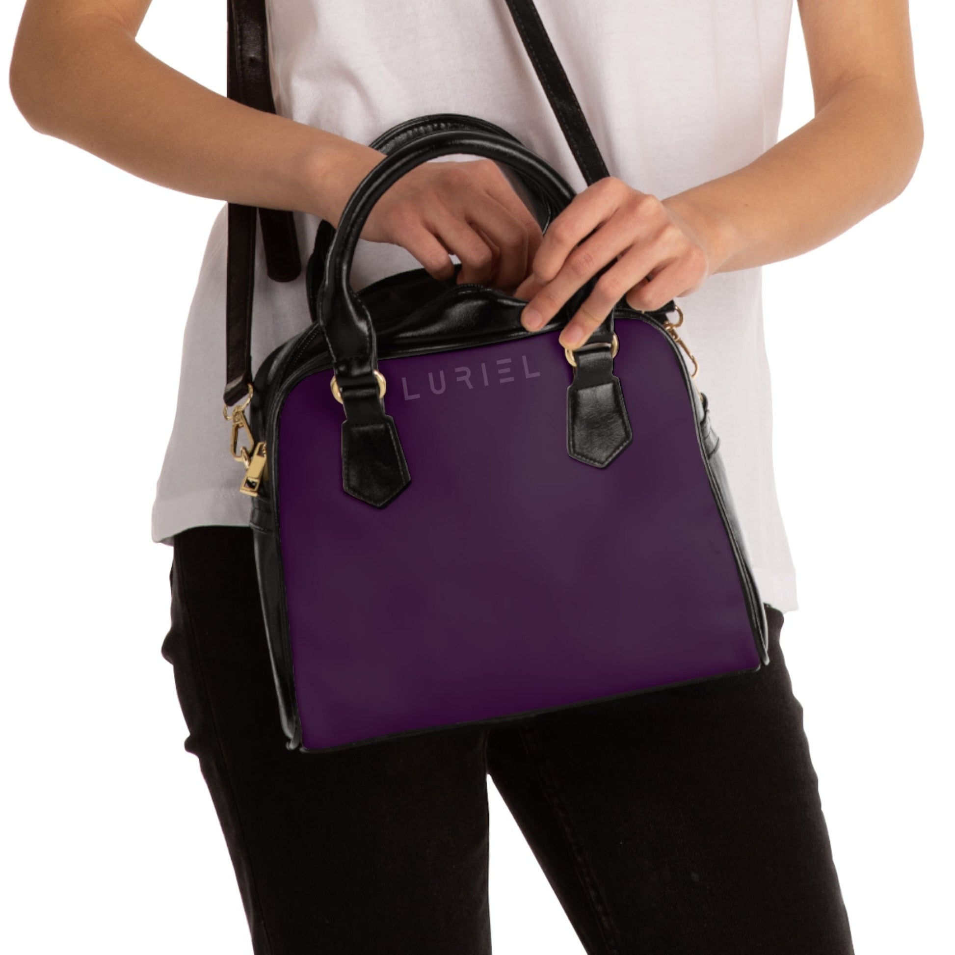 Bags 9.45" x 8.27" / Black Matterhorn Women's Vegan Leather Shoulder Bag