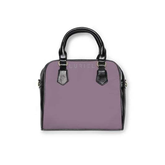 Bags 9.45" x 8.27" / Black Mobster Purple Grey Women's Vegan Leather Shoulder Bag