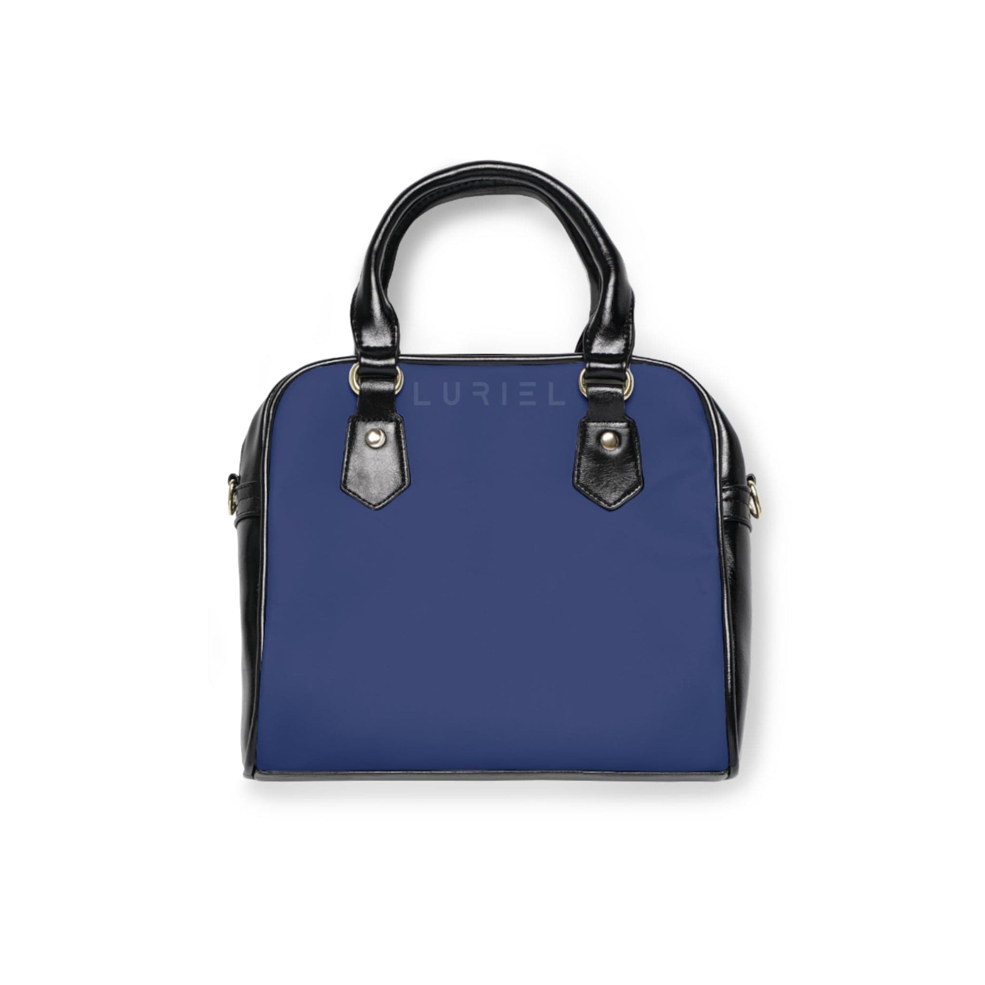 Bags 9.45" x 8.27" / Black Rhino Grey Blue Women's Vegan Leather Shoulder Bag