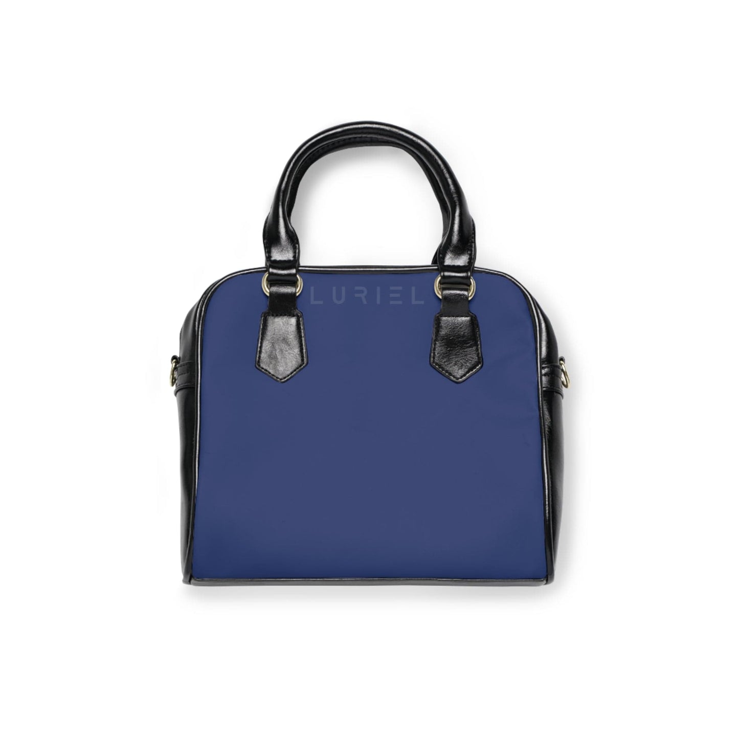 Bags 9.45" x 8.27" / Black Rhino Grey Blue Women's Vegan Leather Shoulder Bag