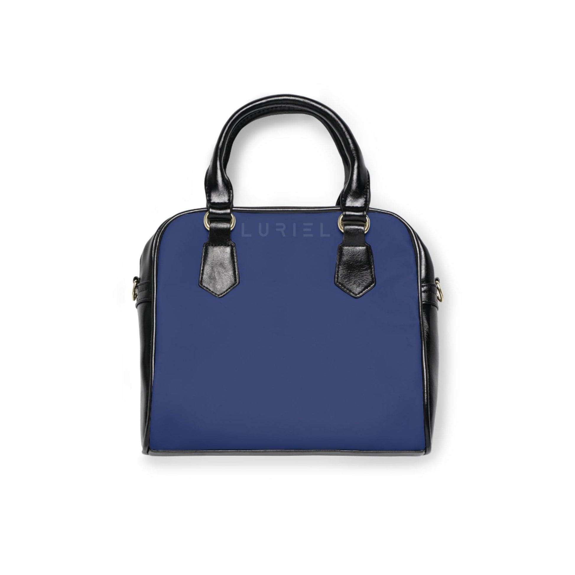 Bags 9.45" x 8.27" / Black Rhino Grey Blue Women's Vegan Leather Shoulder Bag