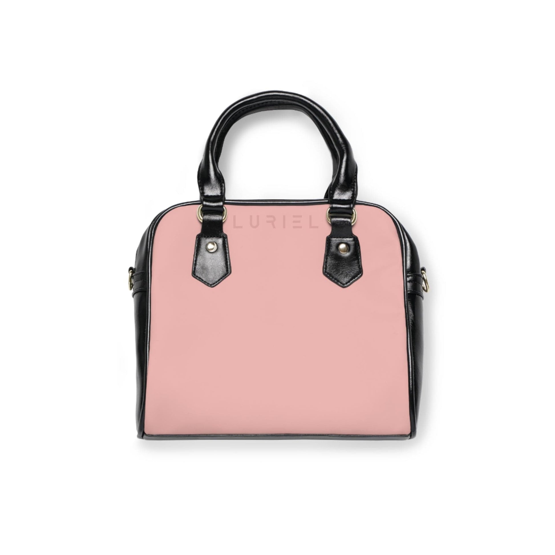 Bags 9.45" x 8.27" / Black Rose Pink Women's Vegan Leather Shoulder Bag