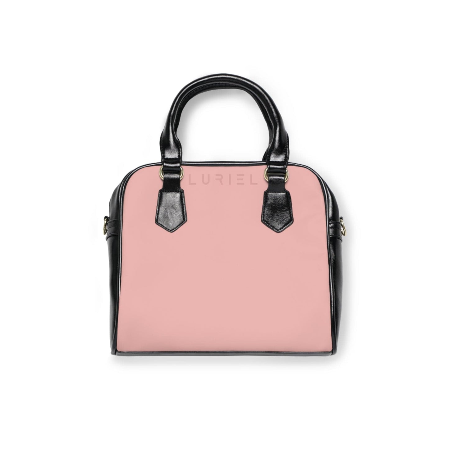 Bags 9.45" x 8.27" / Black Rose Pink Women's Vegan Leather Shoulder Bag