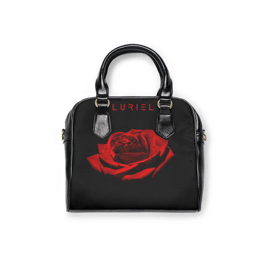 Bags 9.45" x 8.27" / Black Rose Rouge Women's Vegan Leather Shoulder Bag