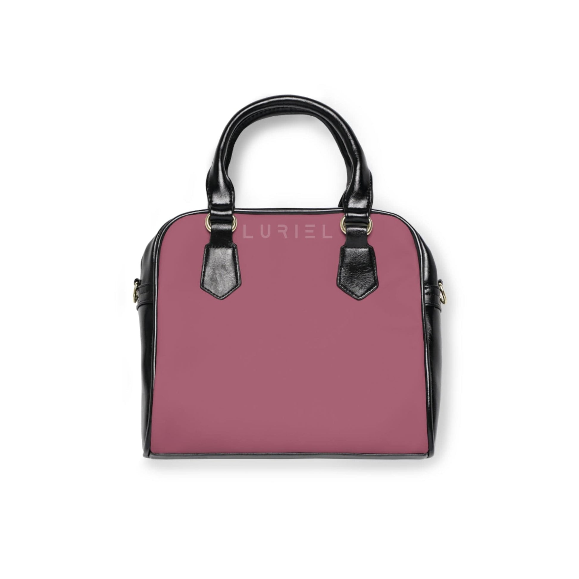 Bags 9.45" x 8.27" / Black Rose Taupe Women's Vegan Leather Shoulder Bag