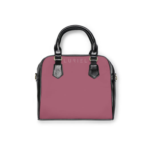 Bags 9.45" x 8.27" / Black Rose Taupe Women's Vegan Leather Shoulder Bag