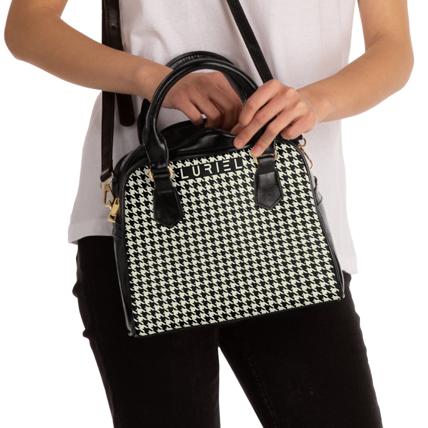 Bags 9.45" x 8.27" / Black Venice In May Women's Vegan Leather Shoulder Bag