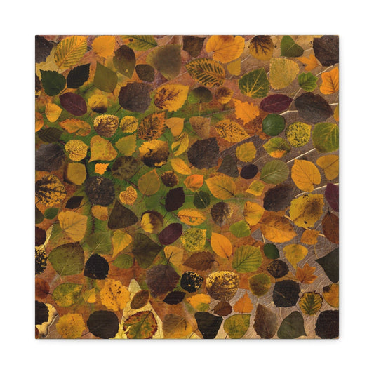 Bedroom Art Canvas 16″ x 16″ / 1.25" Background of Leaves, Stretched Matte Canvas