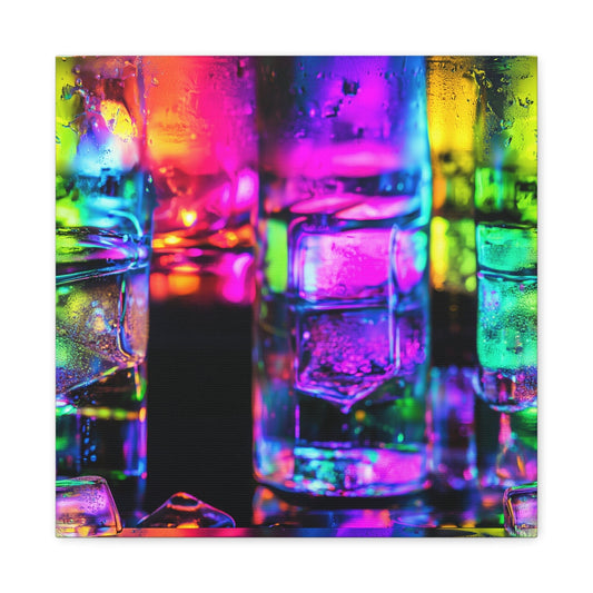 Bedroom Art Canvas 16″ x 16″ / 1.25" Happy Hour, Stretched Matte Canvas
